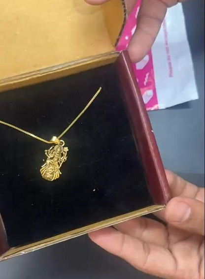 Gold Plated Ambe Mataji Pendant with Chain