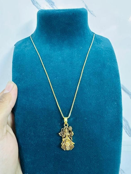 Gold Plated Ambe Mataji Pendant with Chain